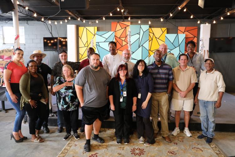 At a  St. Vincent de Paul CARES 'Move in Celebration' in 2019 where more than a dozen individuals celebrated permanent housing