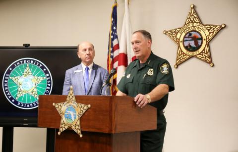 Gulf Coast CEO Mark Pritchett and Sarasota County Sheriff Tom Knight