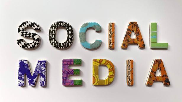 Letters that spell Social Media