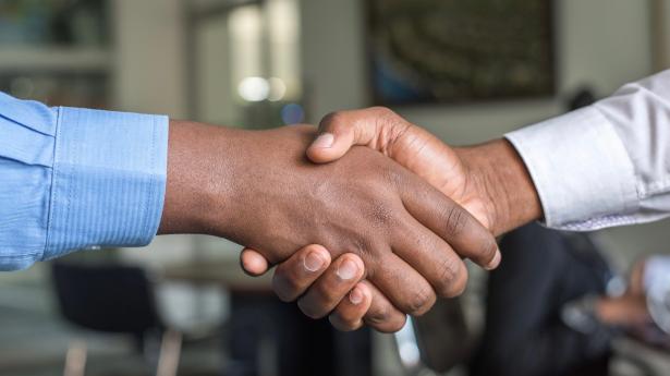 Shaking hands