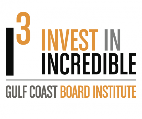 Logo that says I3 Invest In Incredible Gulf Coast Board Institute