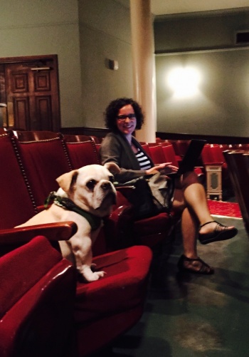 Kelly Borgia and Doak in the Mertz Theatre