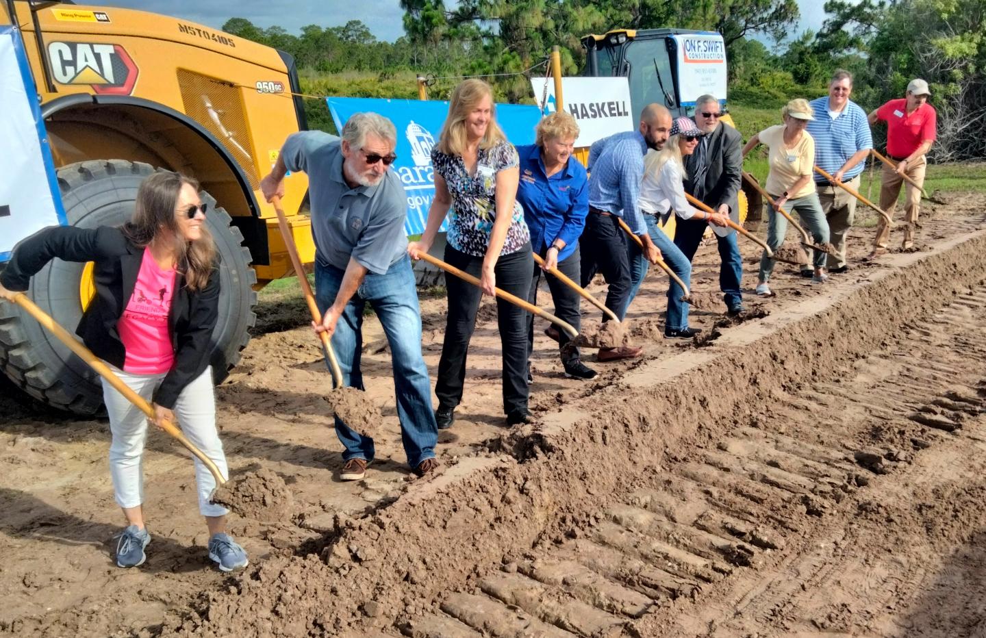 North Port Legacy Trail Groundbreaking with Shovels