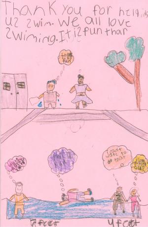Kids SWIM thank-you note